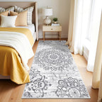 HEBE Hallway Runner Rug 3'x6', Washable Non Slip Kitchen Rug Runner | Soft Boho - Image 7