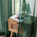MIULEE Hunter Green Sheer Curtains 54 X 54 Inches, 2 Panels | Solid Color - Image 5