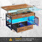Itaar 40" Lift Top Coffee Table, 4 in 1 Coffee Tables - Image 2