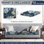 CALBODE 12Pcs Stretch Patio Cushion Cover, Printed Couch & Sofa Slipcovers - Image 2