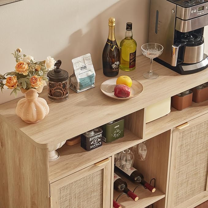 Lerliuo Rattan Wine Cabinet - Image 5