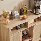 Lerliuo Rattan Wine Cabinet - Image 5