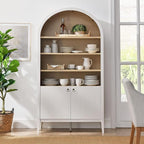 Modway Nolan Tall Arched Storage Display Cabinet in Ivory - Image 5