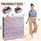 WLIVE 9 Drawer Dresser, Fabric Storage Tower - Image 3