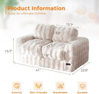 MAXYOYO Extra Wide Kids Bean Bag Chair, Comfy Bubble Fabric Bean Bag Sofa - Image 2