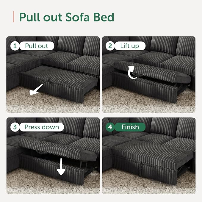 HONBAY Modular Sectional Sleeper Sofa - Image 5