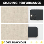 MIULEE 100% Blackout Linen Curtains 42 x 90 Inch Cobblestone 2 Panels | Thermal - Image 7