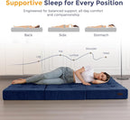 MAXYOYO 6" Folding Sofa Bed for Floor, Tufted Tri-Fold Floor Mattress - Image 9