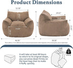 Giant Plush Bean Bag Chair for Adults - Image 2