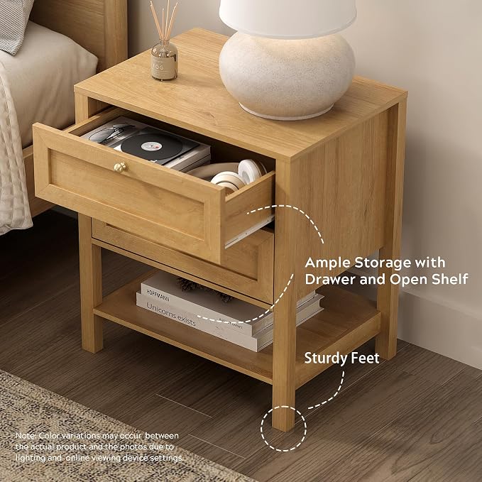 EYYTHUNG Farmhouse Nightstand Set of 2 - Image 4