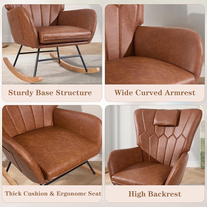 VECELO Rocking Chair Nursery - Image 7