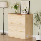VINGLI Twin Murphy Bed with Storage Drawer, Fluted Wooden Foldable Bed Cabinet - Image 2