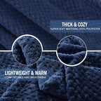 Exclusivo Mezcla Soft Waffle Fleece Bed Blanket King Size, Cozy Flannel - Image 7