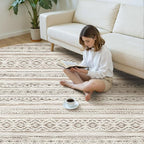 cotiled 8x8 Round Rug 8ft Circle Living Room Boho Area Rugs | Solve Modern - Image 4
