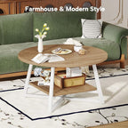Coffee Table for Living Room, Round Coffee Table, Small Circle Coffee Table - Image 4