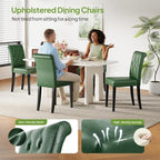Welzona Upholstered Dining Chairs Set of 4, Button Tufted Parsons Dining Chair - Image 5