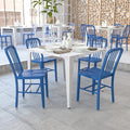 Flash Furniture Gael Commercial Grade 2 Pack Blue Metal Indoor-Outdoor Chair by FlashFurniture