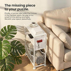 Skinny Side Table with Storage, 3 Tier Slim Side Tables - Image 7
