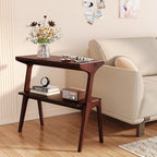 Solid Wood End Table, 2-Tier Side Table by TribewoodbyTribesigns