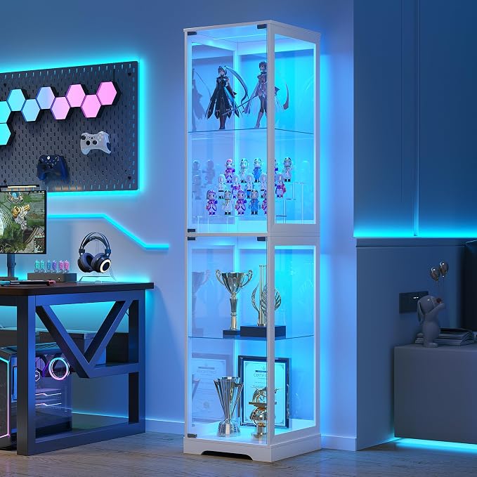 Glass Display Cabinet with Doors, Bookcase - Image 8