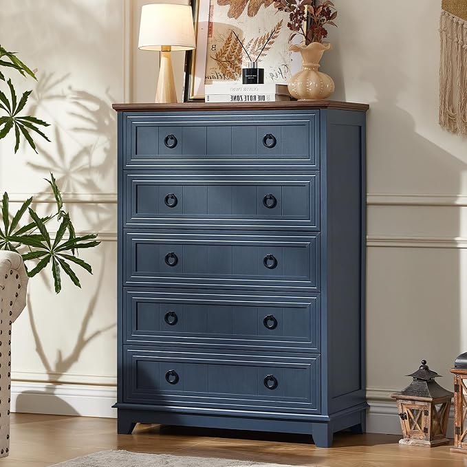 Joaxswe Farmhouse 5 Drawer Dresser by Joaxswe
