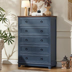 Joaxswe Farmhouse 5 Drawer Dresser - Image 9