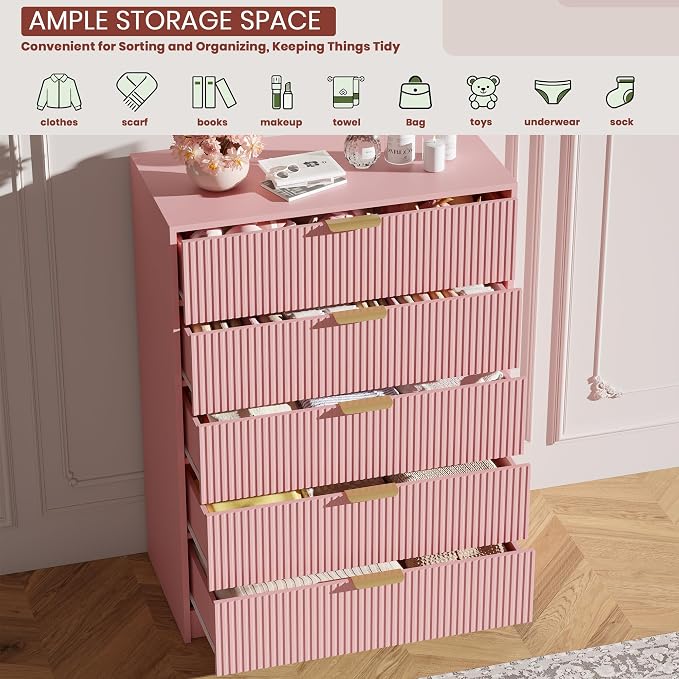Garvee 5 Drawer Dresser for Bedroom - Image 7