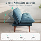 LINSY HOME Futon Sofa Bed, 3 in 1 Convertible Comfy Loveseat Sleeper Sofa Bed - Image 3