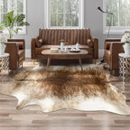Western Faux Cowhide Rug, Animal Cow Hide Rug, 3 x 4 Ft Brownish | Premium by AROGANAREARUG