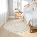 cotiled 5x5 Round Rug 5ft Circle Living Room Boho Area Rugs | Solve Modern - Image 2
