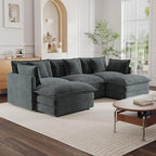 mikibama Modular Sectional Sofa, 111.5 Inch U Shaped Couch Set - Image 9