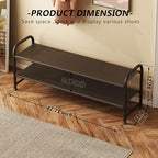 INGIORDAR Shoe Rack 2 Tier Long Storage Organizer Wide Metal Shoe Shelf - Image 3