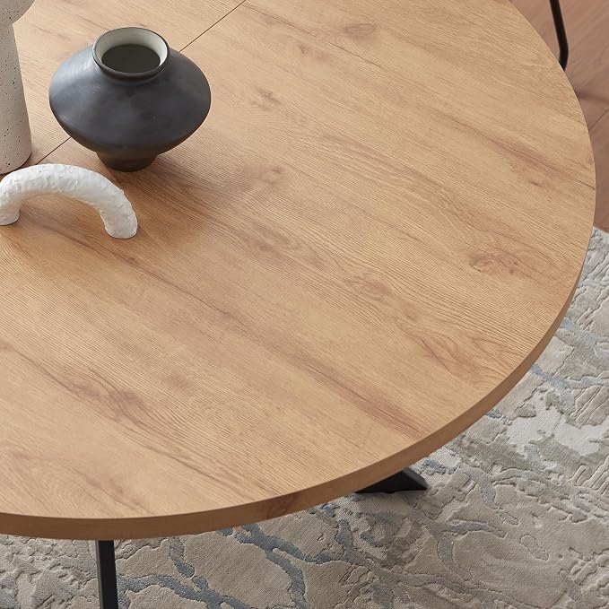 Zerifevni 46.4" Round Dining Table Set, Mid Century Modern Round Dining Table - Image 6