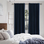 Navy Blue 100% Blackout Curtains 84 Inch Length 2 Panels Set - Image 8