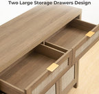 SICOTAS Rattan Sideboard Buffet Cabinet - Image 4