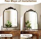 VooBang Vintage Arched Bathroom Mirror, 24x36 Inch Retro Wall Mounted Vanity - Image 2