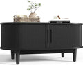 LINSY HOME Round Coffee Table, 31.5" Drum Coffee Table by LINSYHOME