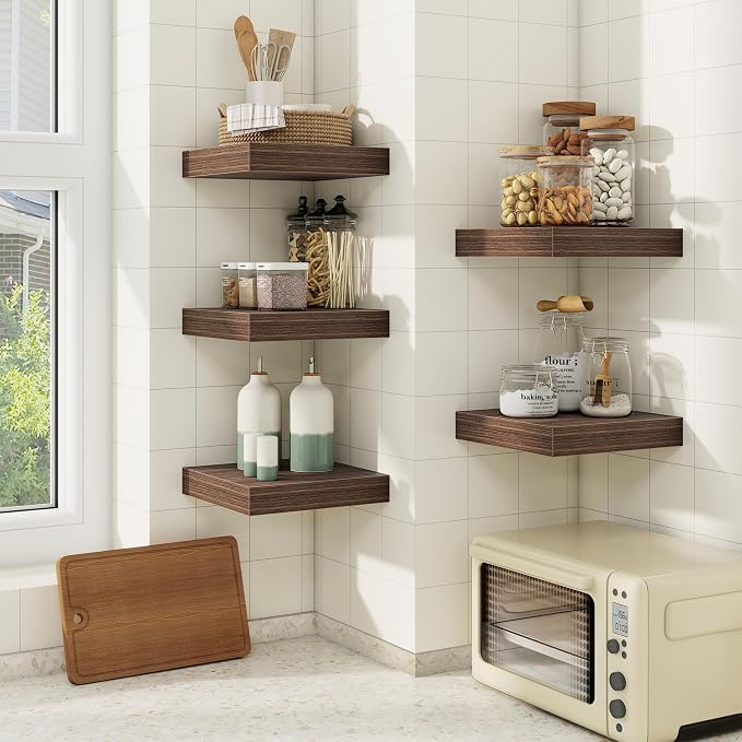 fuqing Floating Shelves for Wall, Wall Mounted Wood Floating Shelf - Image 2