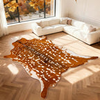 Huichenxing2021FURSTORE Faux Deer Hide Antelope Print Area Rug 5.3x6.6ft | Soft by Huichenxing2021FURSTORE