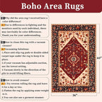 SERISSA 3x5 Washable Non Slip Boho Area Rug - Image 2