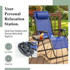 Devoko Padded Zero Gravity Chair, Foldable Anti Gravity Recliner - Image 6