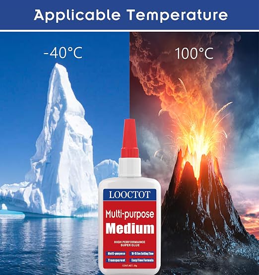 LOOCTOT 60g Medium CA Glue Premium Adhesive. All Purpose, Quick Drying Super - Image 4