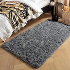 Grey Small Bedroom Rugs 2x4 Ft, Plush Washable Runner Rugs - Image 8