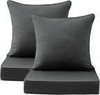 Sunbrella Outdoor Deep Seat & Back Cushion Set, 24 x 24 Inch Water Repellent by Supflourishia