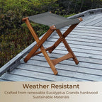BYER OF MAINE Pangean Folding Stool – Canvas Camp & Wood Camp Stool - Image 8