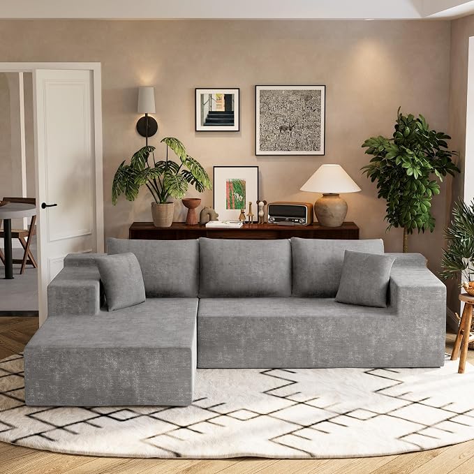 Homall 108" Modular Sectional Sofa, Boneless Couch - Image 5