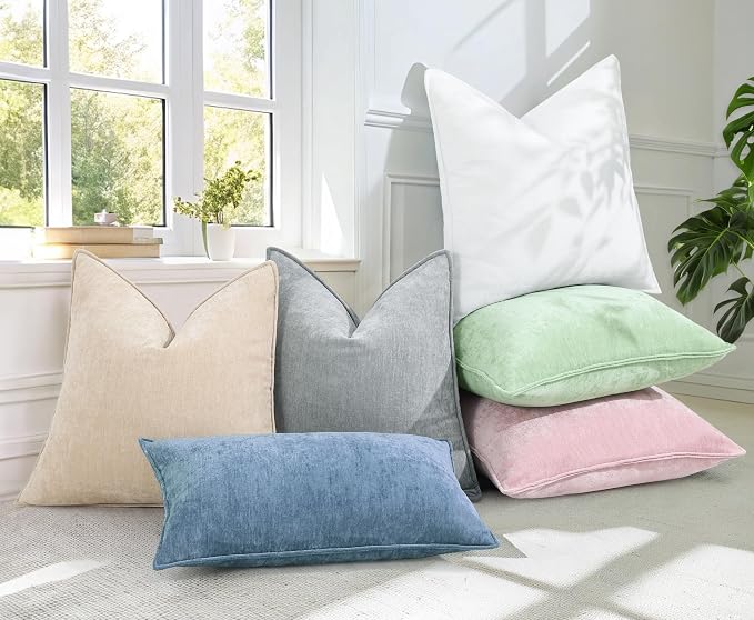 decorUhome Summer Couch Throw Pillow Covers 20x20 Set of 2, Decorative Soft - Image 5