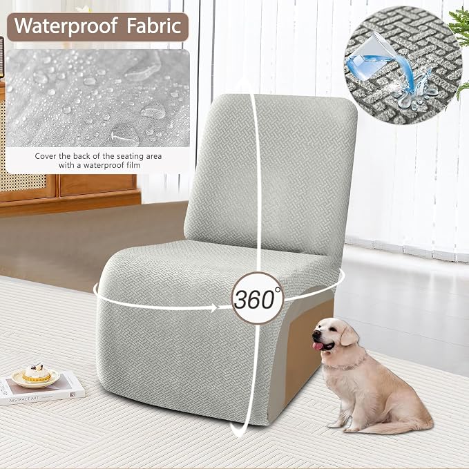 ALIECOM 100% Waterproof Recliner Sectional Couch Covers L Shape Stretch Corner - Image 4