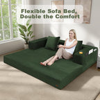 COMAX Queen Size Boneless Couch, 4 in 1 Convertible Sleeper Sofa Corduroy Couch - Image 4