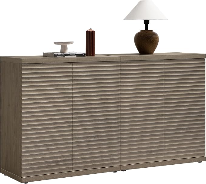 SICOTAS Buffet Cabinet with Storage Accent Sideboard Modern Credenza with Doors by SICOTAS